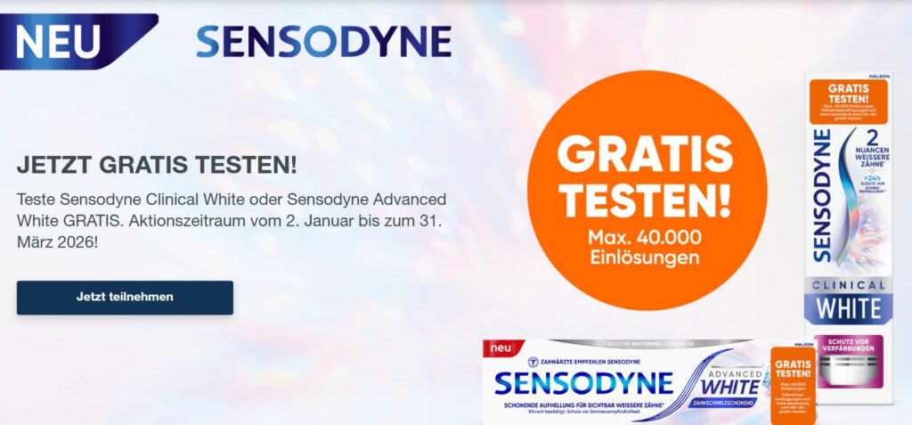 Sensodyne Gratis Testen