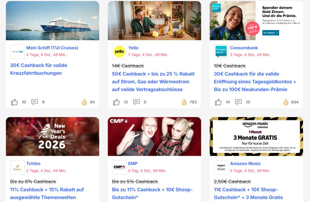 Shoop Cashback angebote