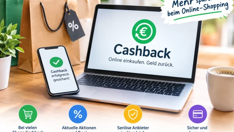 Laptop und Smartphone als Illustration für Cashback beim Online-Einkauf