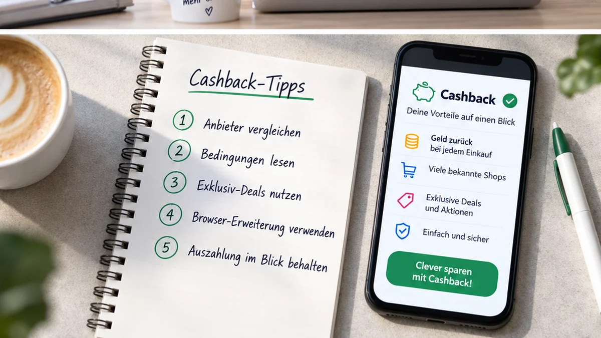 Cashback-Tipps für einen cleveren Online-Einkauf mit Smartphone und Laptop