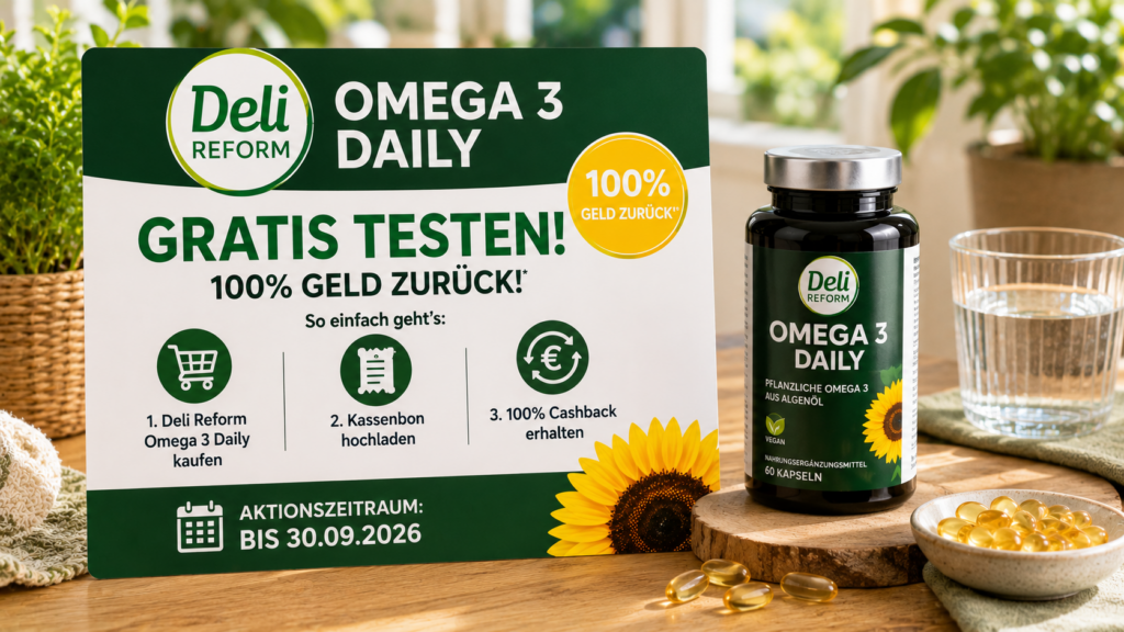 Deli Reform Deli Reform Omega-3 Daily gratis testen: 100 % Geld zurück