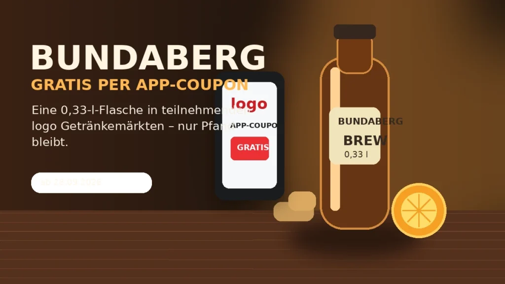 Bundaberg Brew Gratis Bundaberg Limonade (0,33 l) mit Coupon in der logo App