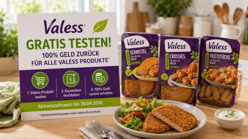 Valess Valess gratis testen 2026: Kaufpreis für ein Produkt zurück