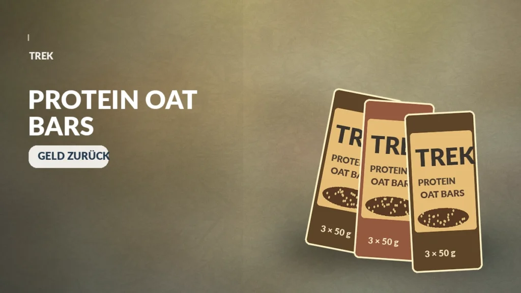 TREK TREK Protein Oat Bars gratis testen: 150 g mit Geld-zurück-Aktion